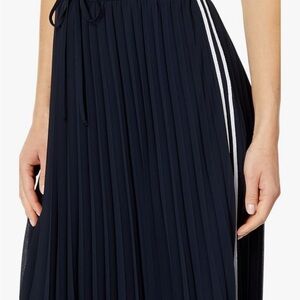 Elliott Lauren Navy Midi Skirt with White Accents